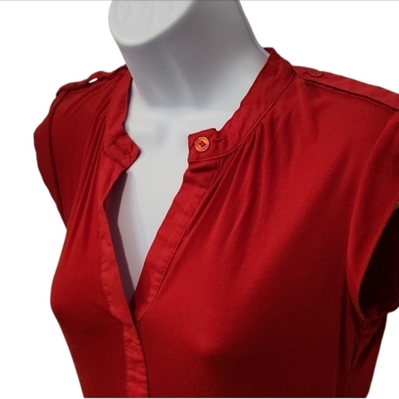 Diane VonFurstenberg Sleeveless Ruched Vneck Top - Picture 2 of 5